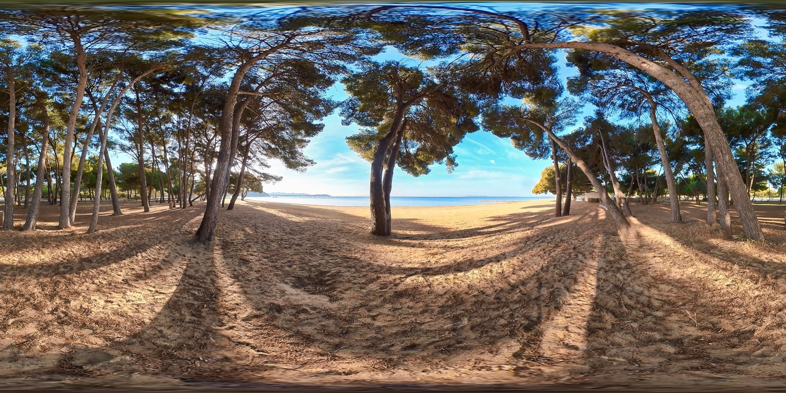 La mer à travers les pins de l’Argentière, à La Londe-les-Maures